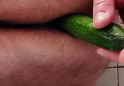 Big Ass Anal Play with Cucumber