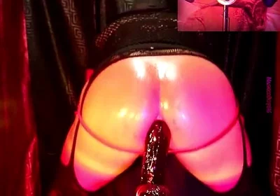 Giving Myself Pleasure Through My Hole, Riding Hard, Bouncing Oiled up, and Wearing Black Lingerie 5