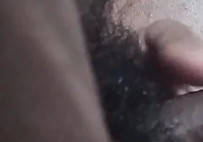 Masturbating,rubbing, and Slapping My Hairy Uncut Black Cock After Long Time
