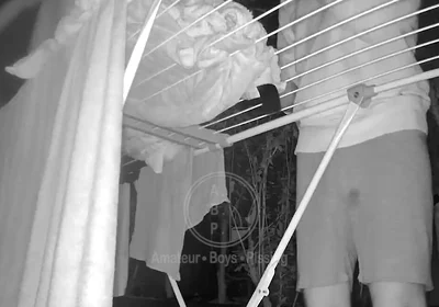 Clean Laundry, Dirty Thoughts - Two Bicurious Flatmates, Jules and Simon, Get Naughty While Hanging Out the Laundry