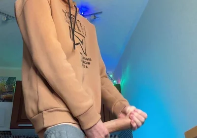 Huge Cumshot From a Skinny Boy with a Surprisingly Big Cock