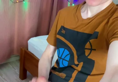 Young Student Home Alone with a Monster Boner and Lots of Sperm