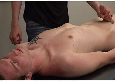 Colin Tanners Big Cock Stroked In Gay Oil Massage