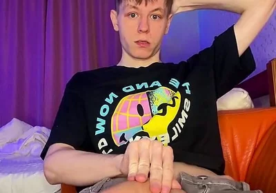 Just a Horny Twink Who Loves to Show off His Big Cock