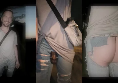 Walking Through the City in Bottomless Jeans