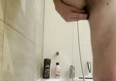 Young French Bisexual in Her Shower