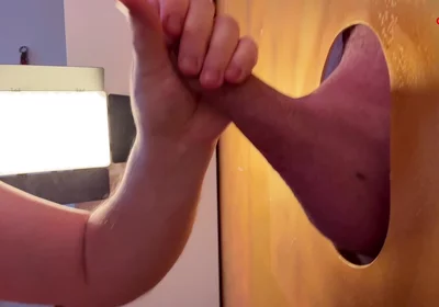 Builder Shoves His Thick Rock-hard Cock Through. Then This Happens?