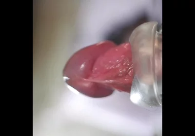 Uncut Fuck Sex Toy and Cum on the Chair.
