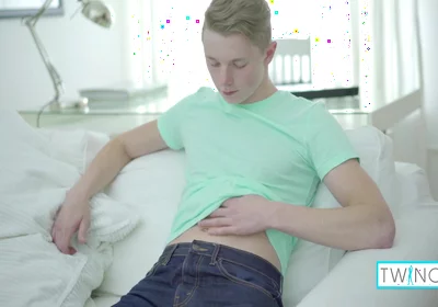 Rustie Port And James Blonde - Skinny Blonde Twink James T Milks His Throbbing Hard Meat!