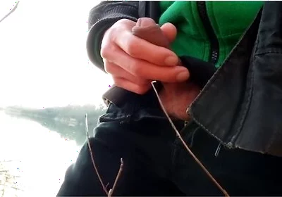 Jon Arteen Takes His Twink Penis Outside, Pees In A Lake And Suddenly Feels The Urge To Masturbate