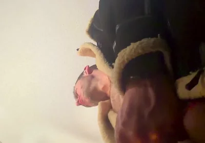Camera Is Looking up at Me as I Jerk off Bust