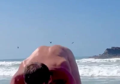 Naked Workout in Zipolite Mexico. Jumping Jacks with a Sprawl