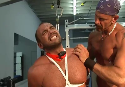 Colin Steele And Jessie Balboa In Gym Training Agony