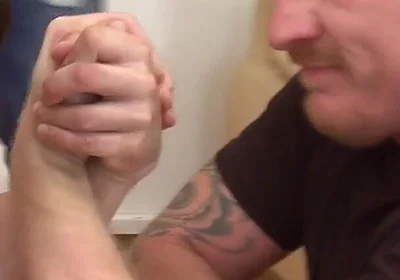 Stepdaddy Arm Wrestles Two Young Horny Blokes