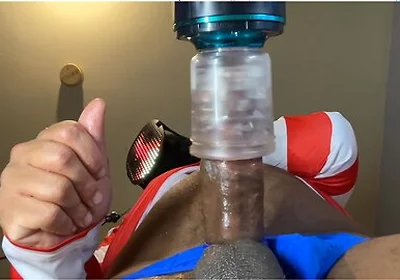 Automasturbator Milks Out A Moaning Cumshot From Masked Man