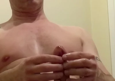 Frenulum Edging, Cum Eating, Edged Orgasm and Cum.