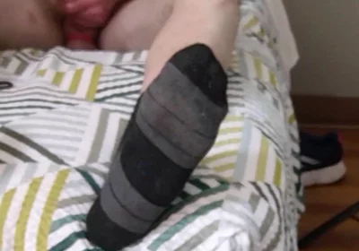 Watch Me Bust Stroke Close up Laying Down on Bed