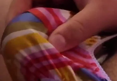 Little Satin Thong Play & Cock Ring Cum