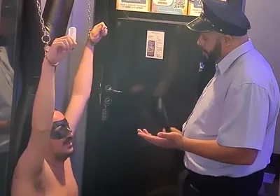 Cuffed and Tested - Bear Cop Gutpunch Session