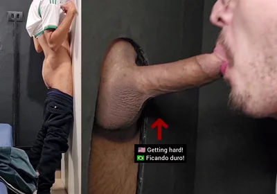 Tall, Beautiful, Very Nice Big Dick First Time at Gloryhole, but He Was Very Nervous... Couldn't Relax...still Worth Seeing!