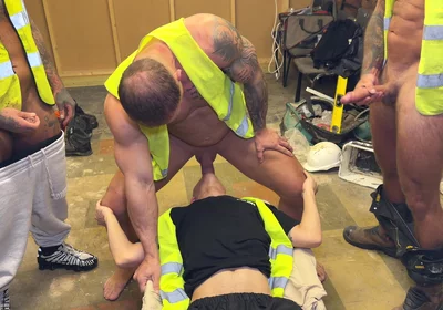 Chav Twink Vs 3 Big Cocks & Covered in 3 Huge Loads