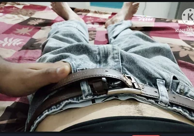 Wow first time My stepbrother hold my big monster cock in hand