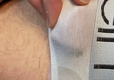 Frenulum Orgasm and Cum by Rubbing My Dick Through My Briefs