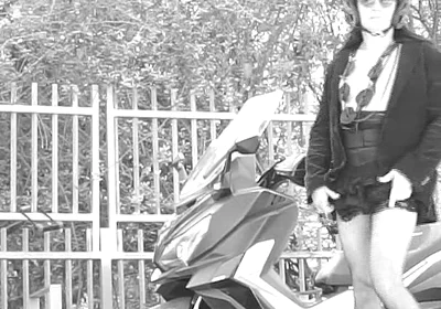 During the Ride, Her Skirt Lifts up and Reveals Her Small Penis