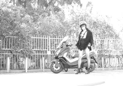 During the Ride, Her Skirt Lifts up and Reveals Her Small Penis
