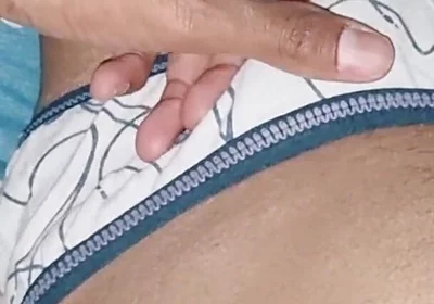 Horny Indian Sissy Boy Cumming While Wearing His Step Sister's Cute Panties
