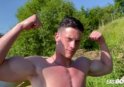Hot Shirtless And Muscle Flexing - Bruce Harrelson