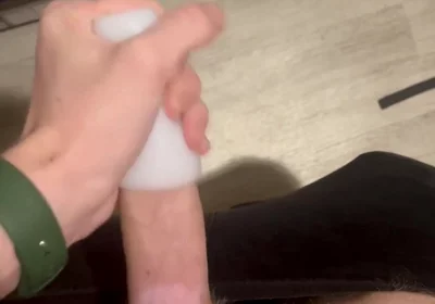 Excited Twink Playing with a New Toy, Pleasure and Cum!
