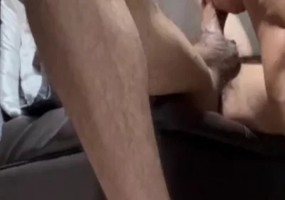 On Her Knees Sucking His Cock