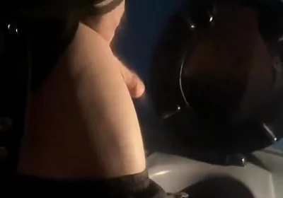 Amateur Boy Opens Street Public Toilets, Catches His Ginger Friend Peeing and Lends Him a Helping Hand