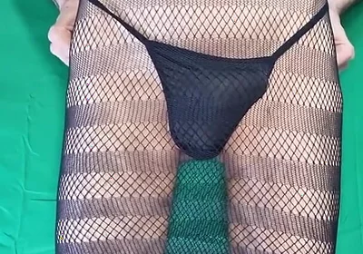 Black Fishnet Dress with and Without G-string!