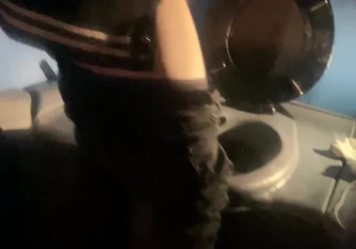 Amateur Boy Opens Street Public Toilets, Catches His Ginger Friend Peeing and Lends Him a Helping Hand