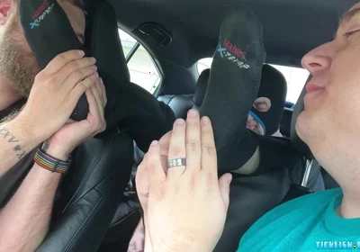 Petting And Adoring Jays Feet As Payment For His Ride
