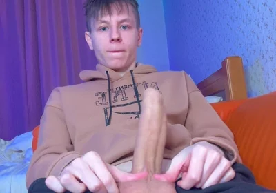 Stroking My Big Cock as Quietly as Possible While Parents Are Home