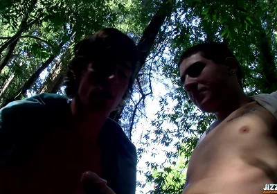 Sharing Cum in the Woods