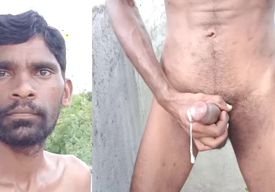 Rajesh Playboy 993 Outside Flashing Naked Asshole Outdoor Masturbation Big Cock and Cumming on the Floor