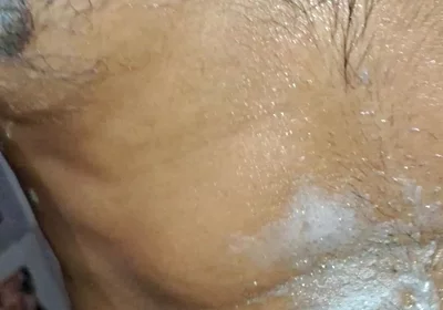 A Young Hindu Boy From India Is Fucking His Thick Cock Hard with His Hands While Taking a Bath