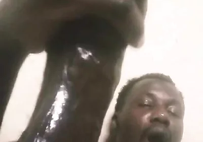 Oiled up Stroking My BBC Cumming Hard