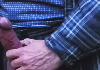 Big Uncut Cock Wanking and Cumming for the Neighbours Again - Rockardglans