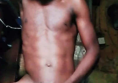 African Boy Jerking off at Home