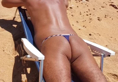 Ladysilva on the Beach Tanning Her Hot Ass for Her Fans
