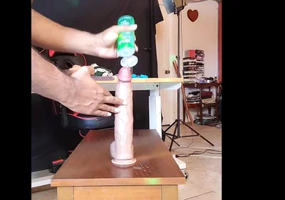 Giant Dildoes Fucking Hairy Holed Football Playing Stripper