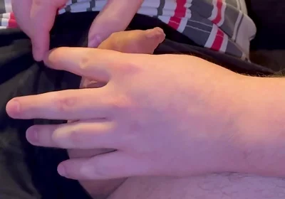 A Friend Takes My Little Uncut Cock Out of His Pants and Plays with It