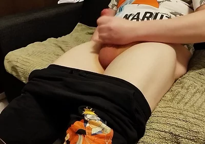 Chubby Nerd Boi Watches Porn and Cums Twice