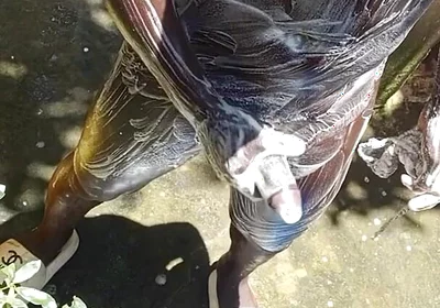 Mature Hard Black Dick Gets Real Shower