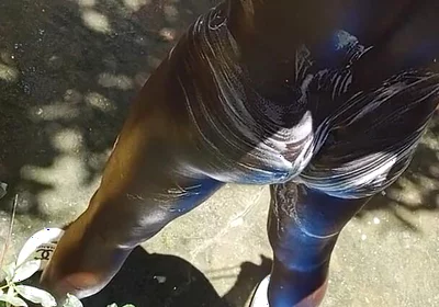 Heavy Wet and Slippery Huge Black Cock Wants to Cum on the Floor